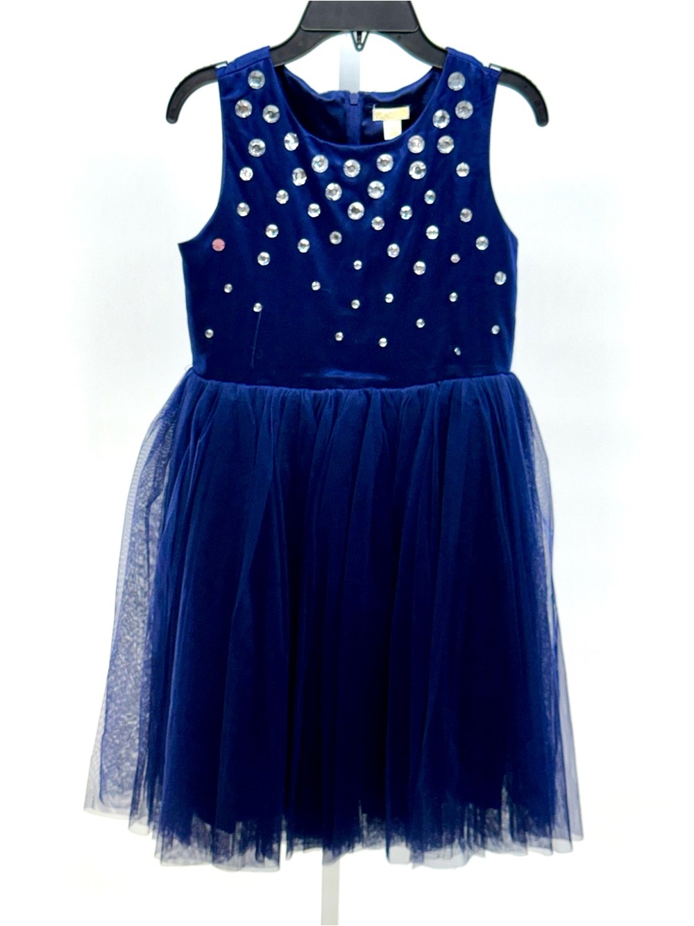 The Children's Place Navy Blue Velvet Jewel Tulle Dress